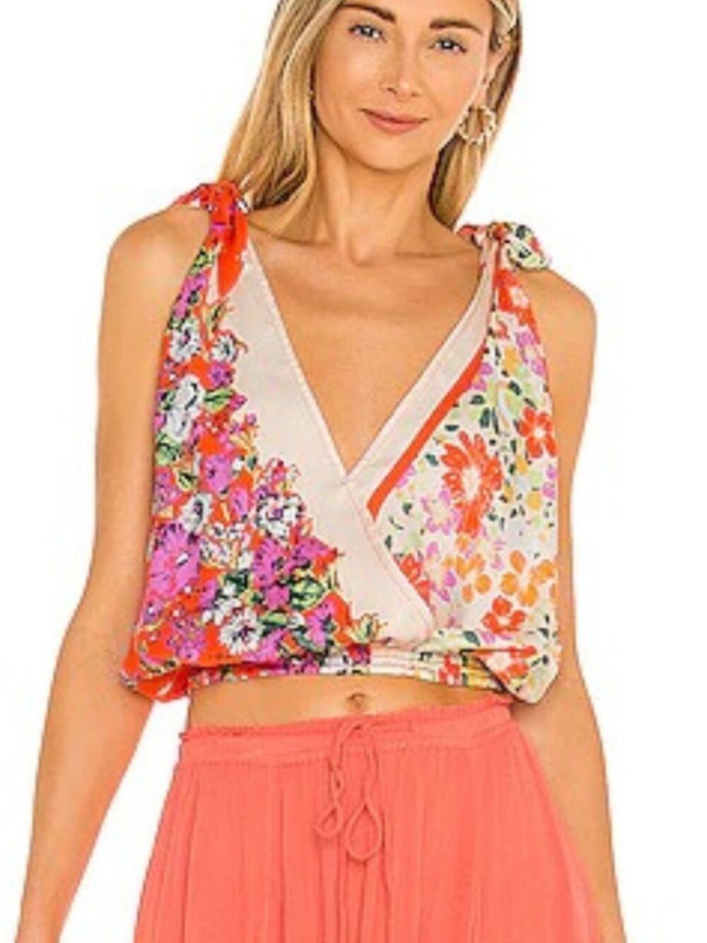 Free People Women's "Tied To You" Tank in Fiesta Size Small